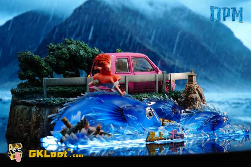 OPM Studio Ponyo on the Cliff by the Sea Ponyo & Sosuke Statue w/ LED - View 4 OPM Studio Ponyo on the Cliff by the Sea Ponyo & Sosuke Statue w/ LED - View 4