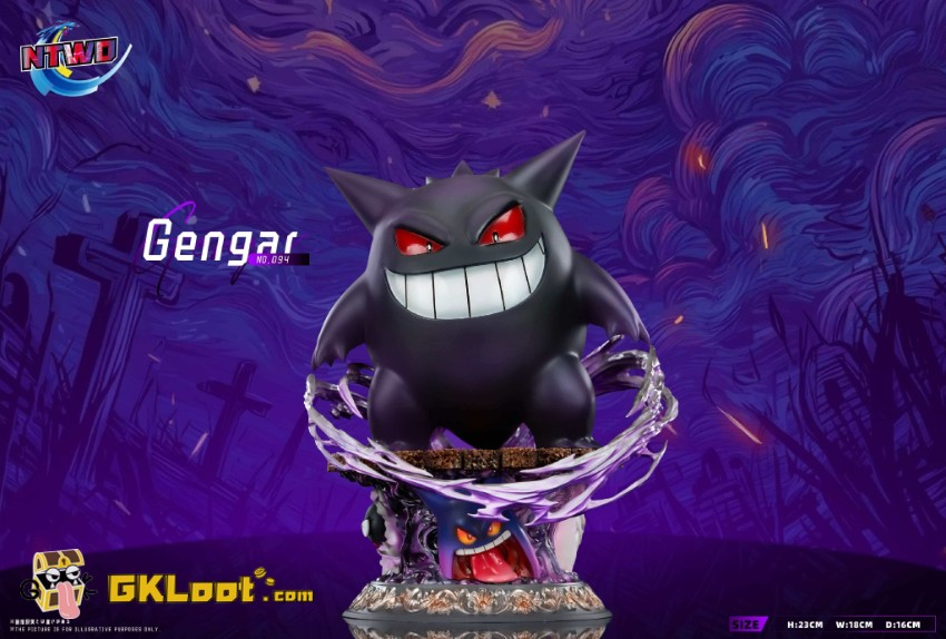 NTWO Studio Pokémon Gengar Statue w/ LED - View 2 NTWO Studio Pokémon Gengar Statue w/ LED - View 2