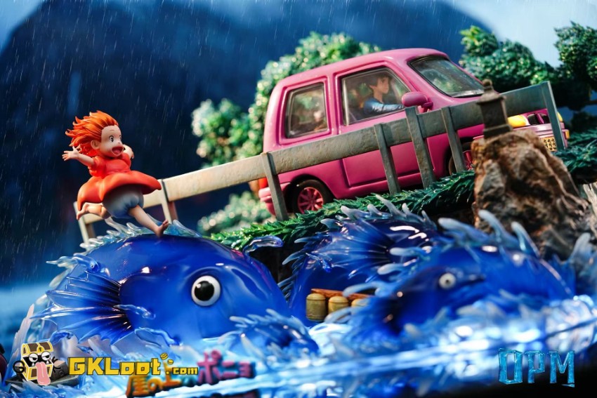 OPM Studio Ponyo on the Cliff by the Sea Ponyo & Sosuke Statue w/ LED - View 5 OPM Studio Ponyo on the Cliff by the Sea Ponyo & Sosuke Statue w/ LED - View 5