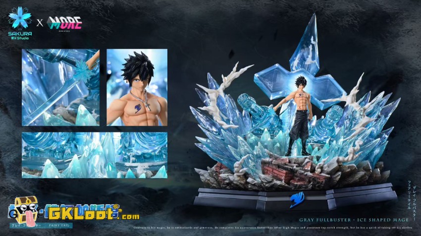 Sakura Studio Fairy Tail Gray Fullbuster Statue w/ LED - View 6 Sakura Studio Fairy Tail Gray Fullbuster Statue w/ LED - View 6