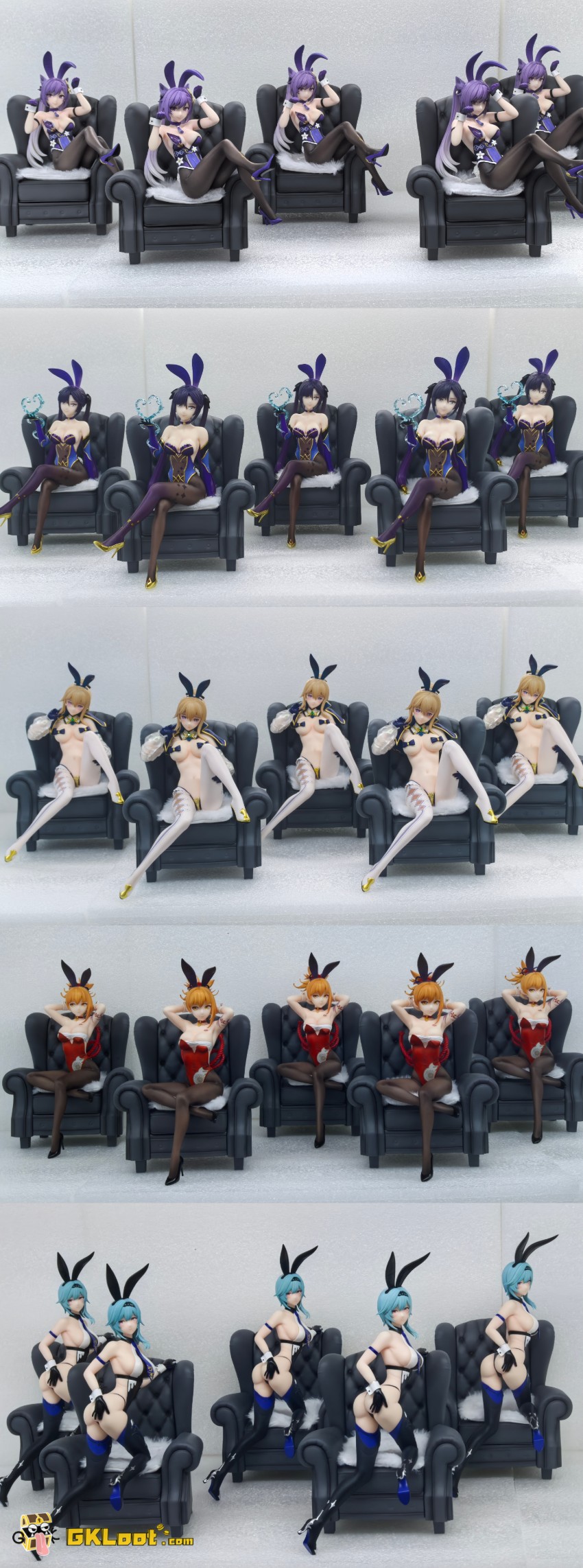 Bunny Studio 1/7 Genshin Impact Eula Lawrence & Naganohara Yoimiya & Astrologist Mona Megistus & Keqing & Jean Gunnhildr Statue - View 1 Bunny Studio 1/7 Genshin Impact Eula Lawrence & Naganohara Yoimiya & Astrologist Mona Megistus & Keqing & Jean Gunnhildr Statue - View 1