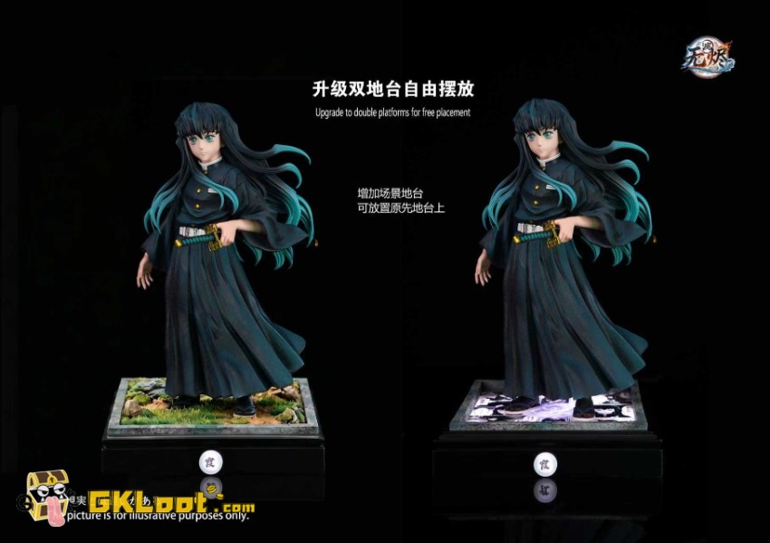 Wu Jin Studio 1/6 Demon Slayer Tokitou Muichirou Statue w/ LED - View 3 Wu Jin Studio 1/6 Demon Slayer Tokitou Muichirou Statue w/ LED - View 3