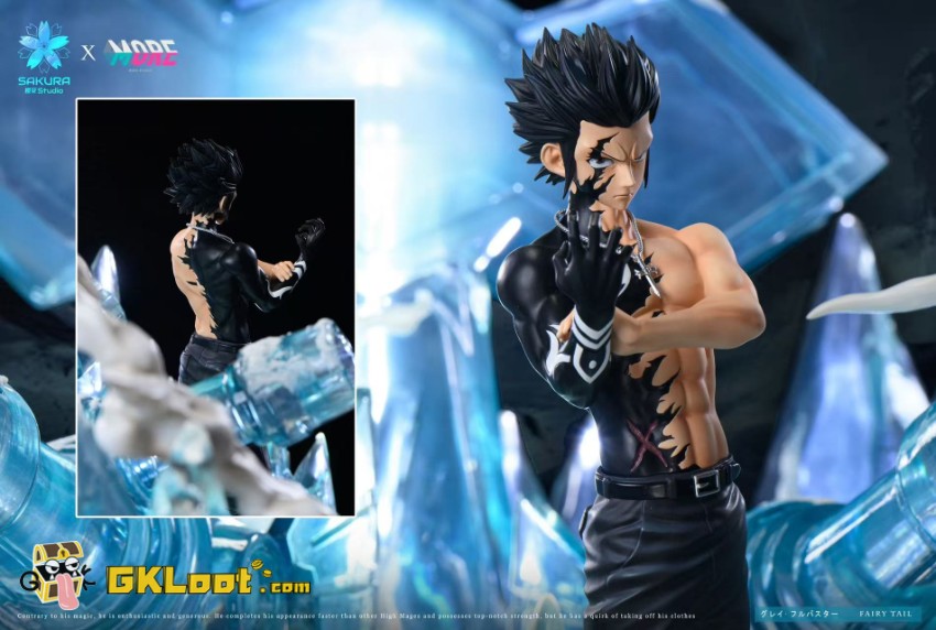 Sakura Studio Fairy Tail Gray Fullbuster Statue w/ LED - View 16 Sakura Studio Fairy Tail Gray Fullbuster Statue w/ LED - View 16