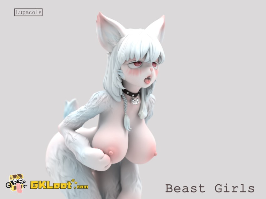 Lupacols Studio Original Pink White Beast Girl - View 10 Lupacols Studio Original Pink White Beast Girl - View 10