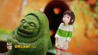 Long Miao Studio Spirited Away Chihiro & Stone Deity Statue - View 2 Long Miao Studio Spirited Away Chihiro & Stone Deity Statue - View 2