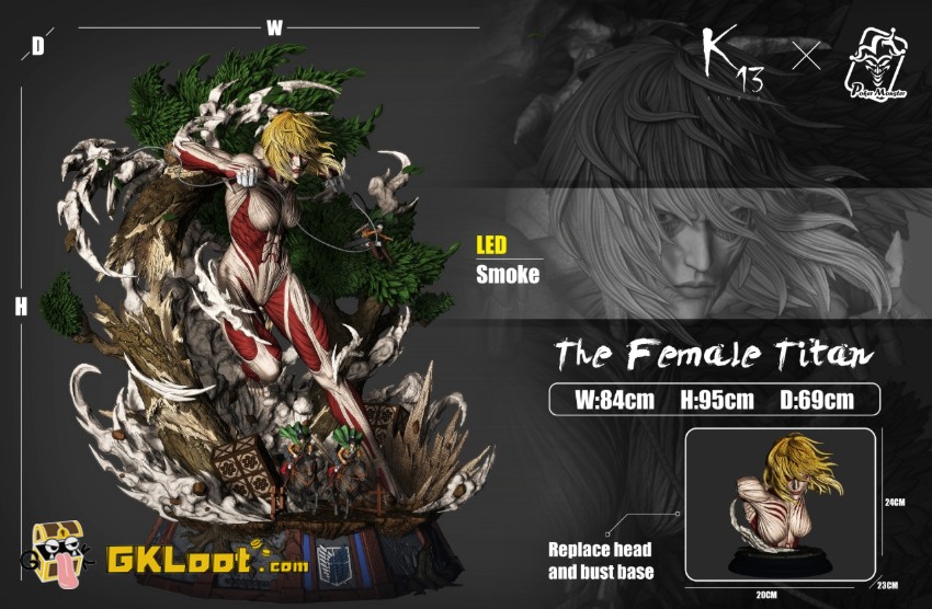 K13 Studio Attack On Titan Armored Titan Statue w/ LED - View 1 K13 Studio Attack On Titan Armored Titan Statue w/ LED - View 1