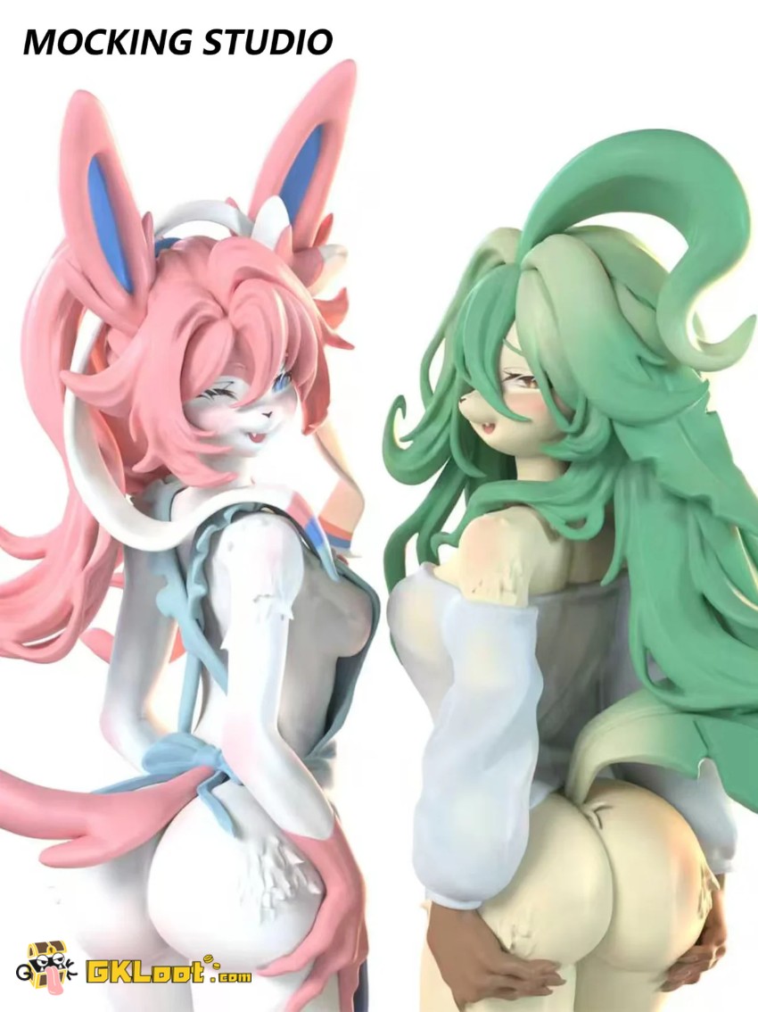 Mocking Studio Pokémon Sylveon & Leafeon Statue - View 9 Mocking Studio Pokémon Sylveon & Leafeon Statue - View 9
