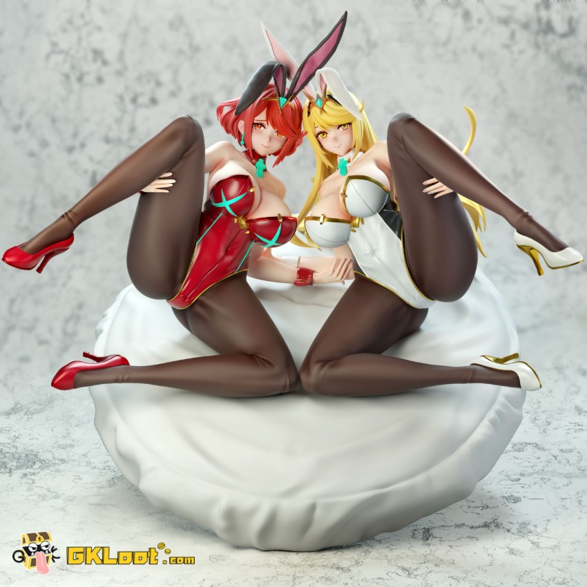 NTR Studio 1/6 Xenoblade Chronicles Mythra & Pyra Statue - View 1 NTR Studio 1/6 Xenoblade Chronicles Mythra & Pyra Statue - View 1