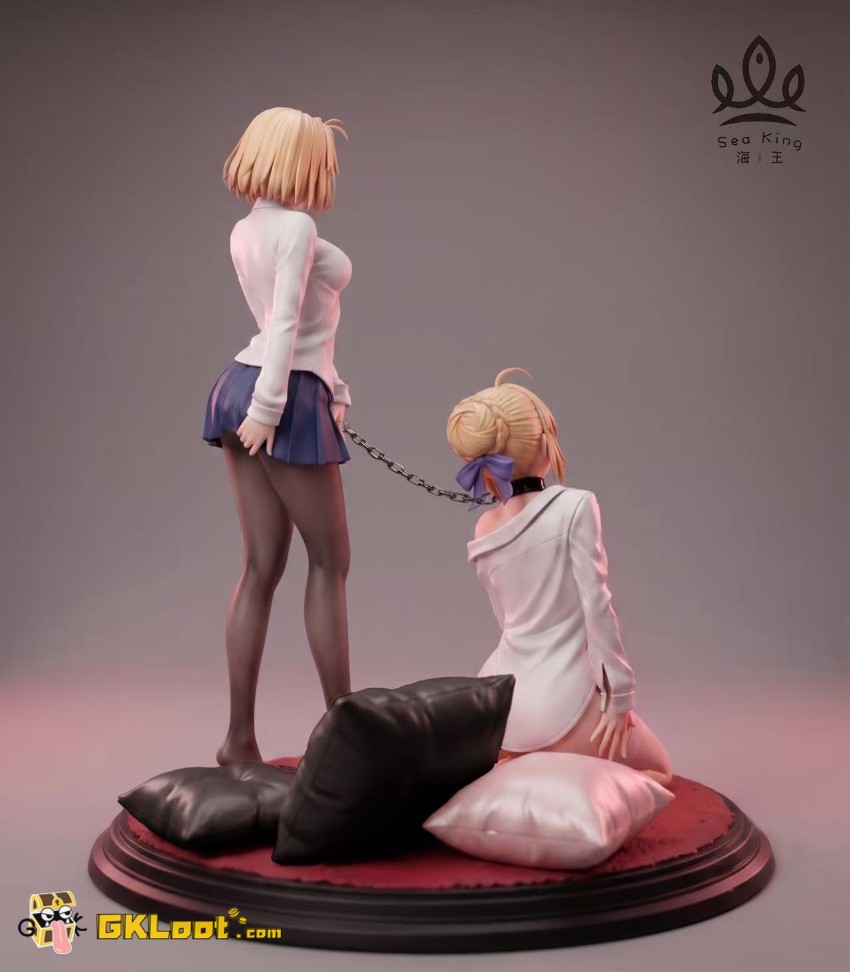 Sea King Studio 1/6 Fate/Stay Night Saber Artoria Pendragon & Arcueid Brunestud Statue - View 6 Sea King Studio 1/6 Fate/Stay Night Saber Artoria Pendragon & Arcueid Brunestud Statue - View 6