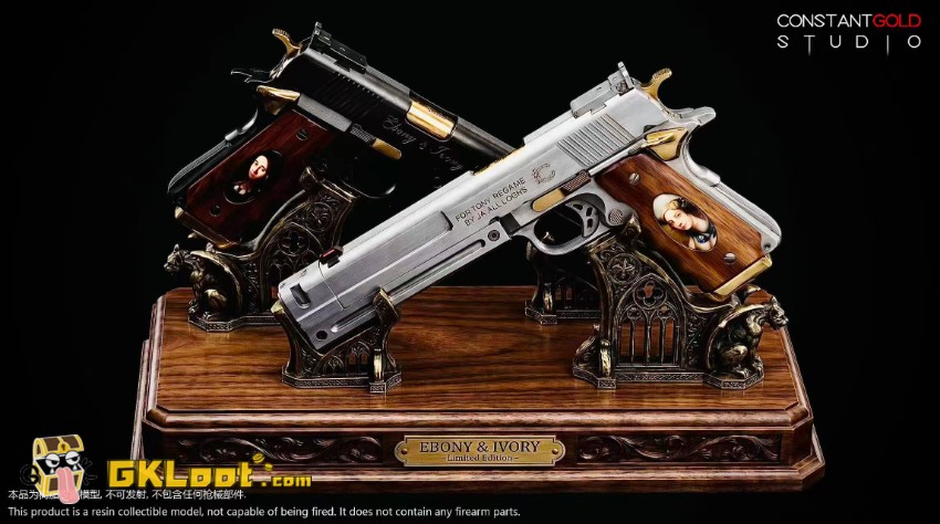 Constant Gold Studio 1/1 Devil May Cry Ebony & Ivory Statue - View 2 Constant Gold Studio 1/1 Devil May Cry Ebony & Ivory Statue - View 2