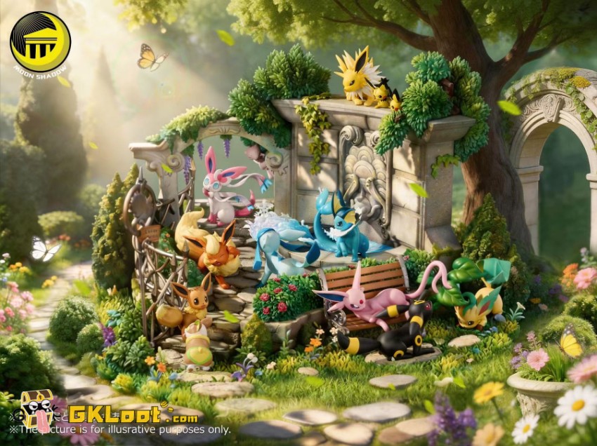 Moon Shadow Studio Pokémon Eevee Family Statue - View 2 Moon Shadow Studio Pokémon Eevee Family Statue - View 2
