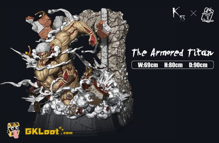 K13 Studio Attack On Titan Armored Titan Statue w/ LED - View 2 K13 Studio Attack On Titan Armored Titan Statue w/ LED - View 2