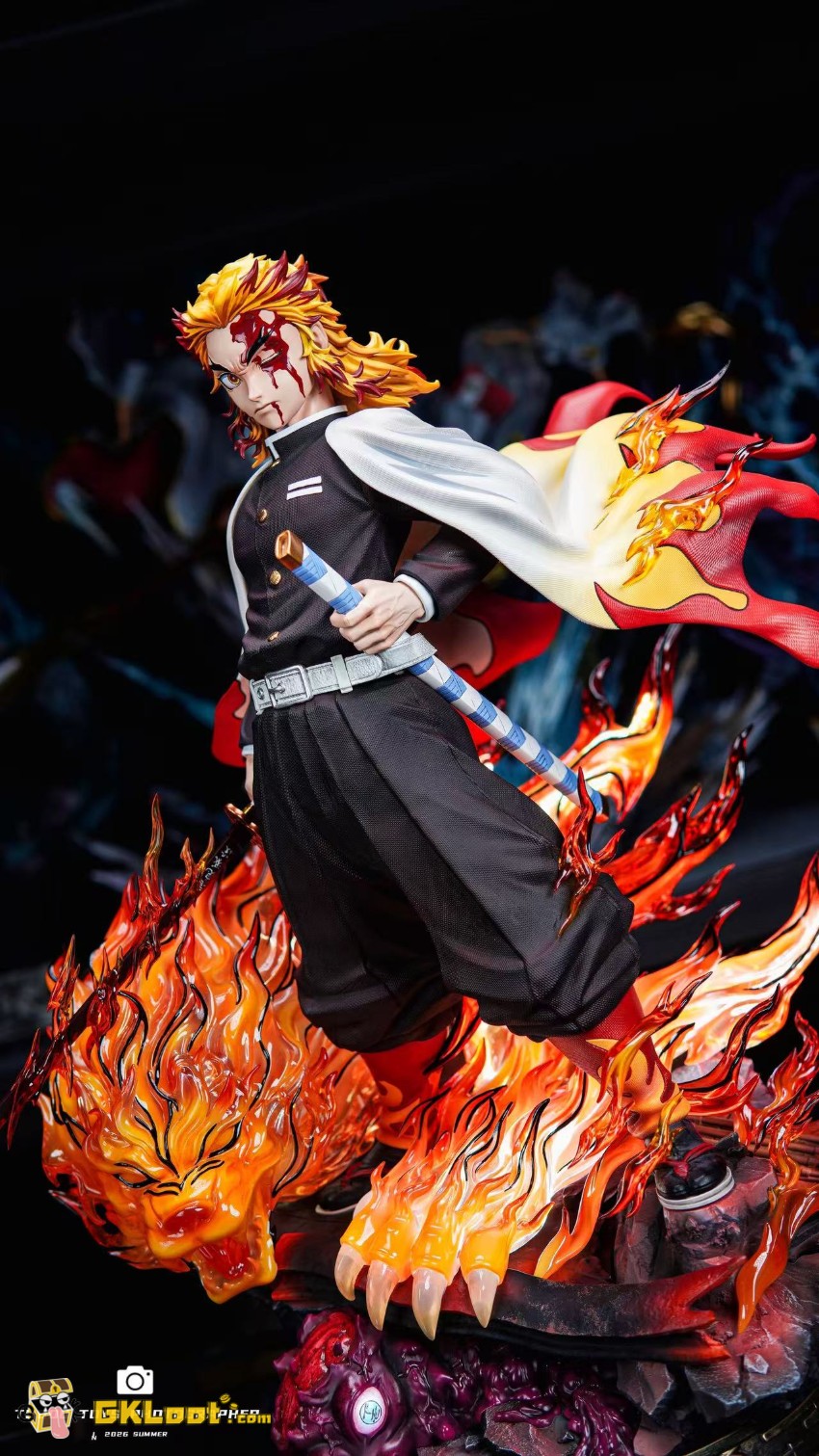 Zayico Studio Demon Slayer Rengoku Kyoujurou Statue w/ LED - View 1 Zayico Studio Demon Slayer Rengoku Kyoujurou Statue w/ LED - View 1