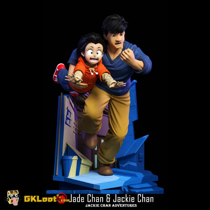 12 Talisman Studio Jackie Chan Adventures Jackie Chan & Jade Chan Statue - View 1 12 Talisman Studio Jackie Chan Adventures Jackie Chan & Jade Chan Statue - View 1