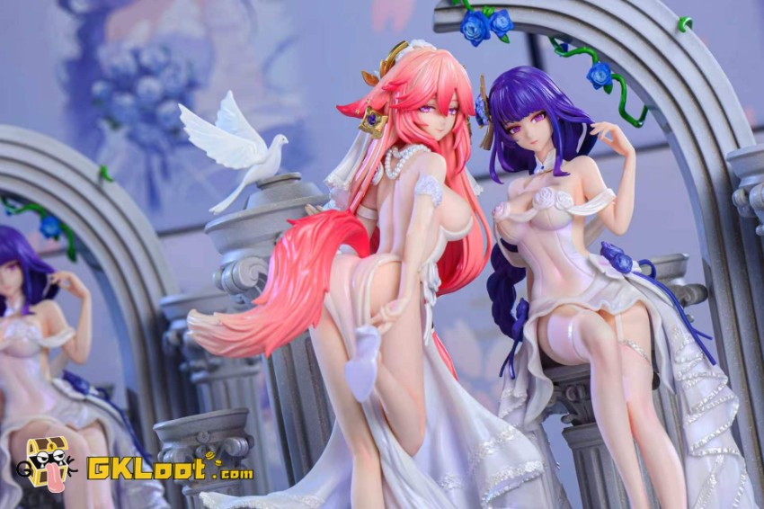 Hakimi Studio 1/6 Genshin Impact Yae Miko & Raiden Shogun Statue - View 6 Hakimi Studio 1/6 Genshin Impact Yae Miko & Raiden Shogun Statue - View 6