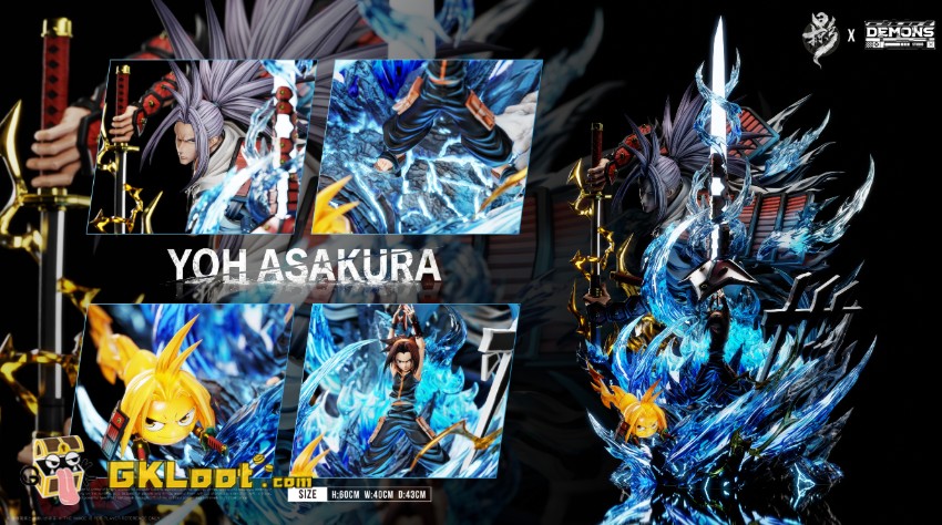 Lue Ying & Demons Studio Shaman King Yoh Asakura Statue w/ LED - View 3 Lue Ying & Demons Studio Shaman King Yoh Asakura Statue w/ LED - View 3