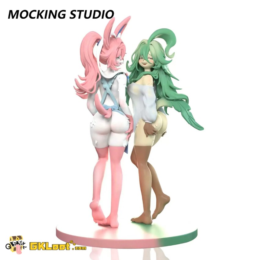 Mocking Studio Pokémon Sylveon & Leafeon Statue - View 8 Mocking Studio Pokémon Sylveon & Leafeon Statue - View 8