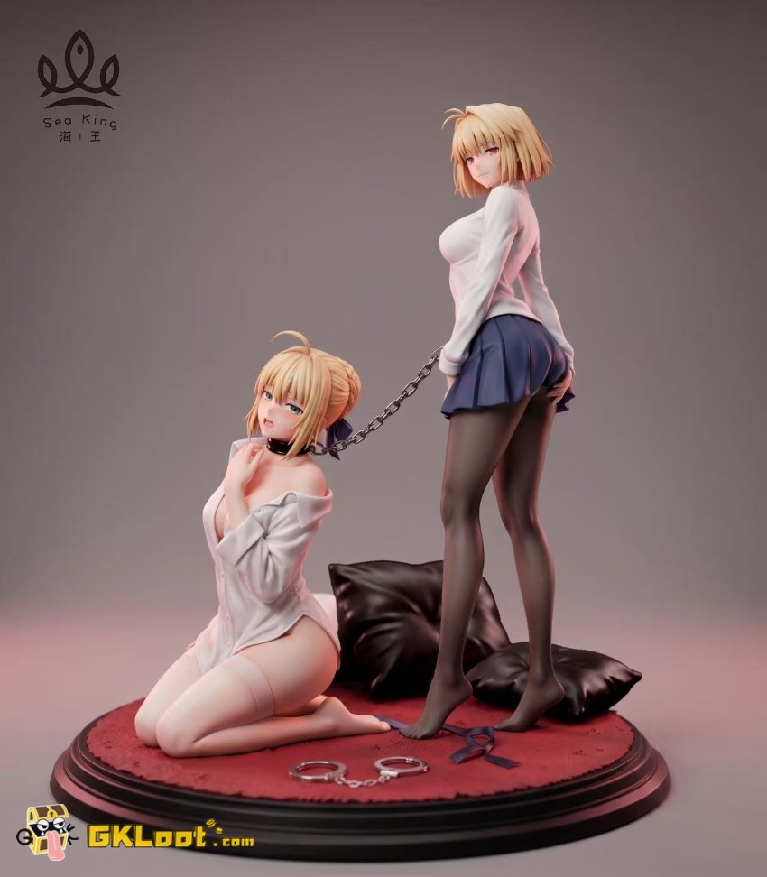 Sea King Studio 1/6 Fate/Stay Night Saber Artoria Pendragon & Arcueid Brunestud Statue - View 2 Sea King Studio 1/6 Fate/Stay Night Saber Artoria Pendragon & Arcueid Brunestud Statue - View 2