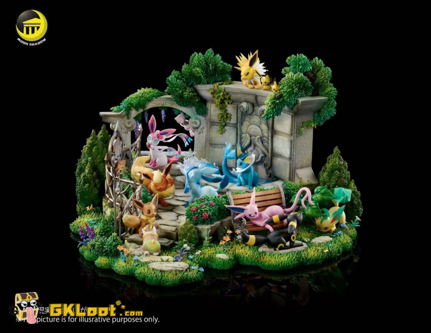 Moon Shadow Studio Pokémon Eevee Family Statue - View 8 Moon Shadow Studio Pokémon Eevee Family Statue - View 8