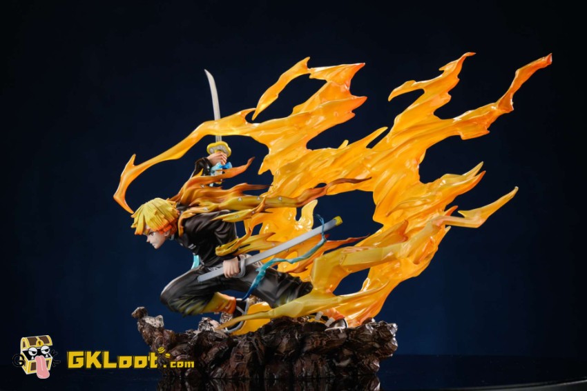 Lin Long Studio Demon Slayer Zenitsu Agatsuma Statue w/ LED - View 4 Lin Long Studio Demon Slayer Zenitsu Agatsuma Statue w/ LED - View 4