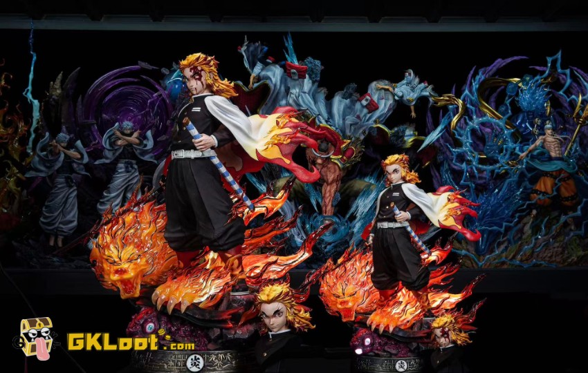 Zayico Studio Demon Slayer Rengoku Kyoujurou Statue w/ LED - View 5 Zayico Studio Demon Slayer Rengoku Kyoujurou Statue w/ LED - View 5
