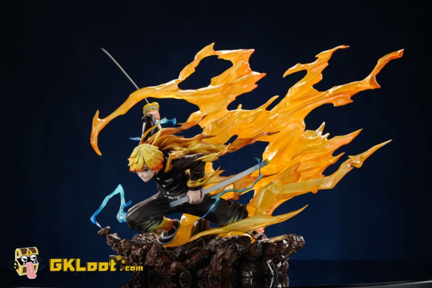 Lin Long Studio Demon Slayer Zenitsu Agatsuma Statue w/ LED - View 3 Lin Long Studio Demon Slayer Zenitsu Agatsuma Statue w/ LED - View 3