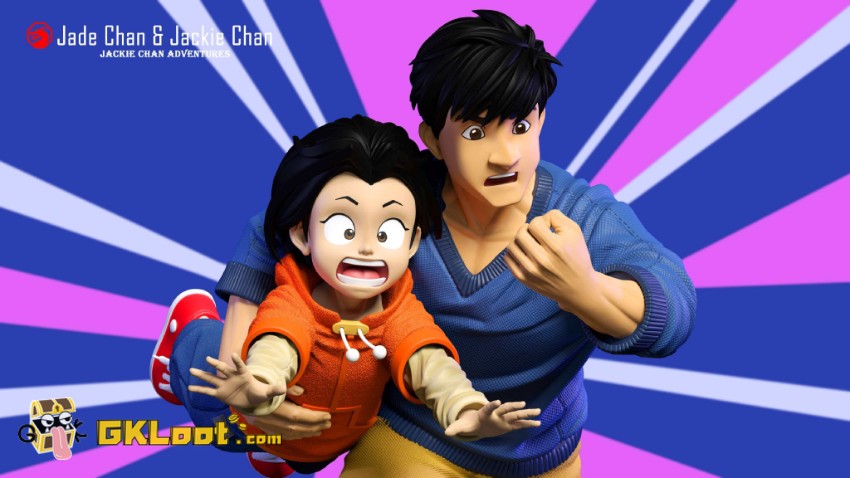 12 Talisman Studio Jackie Chan Adventures Jackie Chan & Jade Chan Statue - View 3 12 Talisman Studio Jackie Chan Adventures Jackie Chan & Jade Chan Statue - View 3