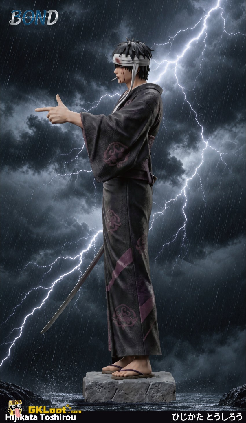 BOND Studio 1/6 Gintama Hijikata Toshirou Statue - View 3 BOND Studio 1/6 Gintama Hijikata Toshirou Statue - View 3
