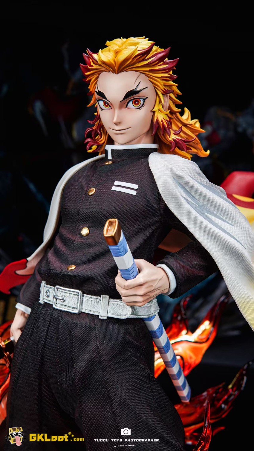 Zayico Studio Demon Slayer Rengoku Kyoujurou Statue w/ LED - View 3 Zayico Studio Demon Slayer Rengoku Kyoujurou Statue w/ LED - View 3