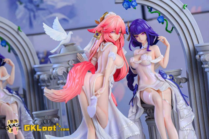 Hakimi Studio 1/6 Genshin Impact Yae Miko & Raiden Shogun Statue - View 3 Hakimi Studio 1/6 Genshin Impact Yae Miko & Raiden Shogun Statue - View 3