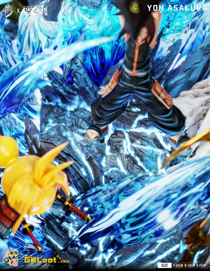 Lue Ying & Demons Studio Shaman King Yoh Asakura Statue w/ LED - View 5 Lue Ying & Demons Studio Shaman King Yoh Asakura Statue w/ LED - View 5