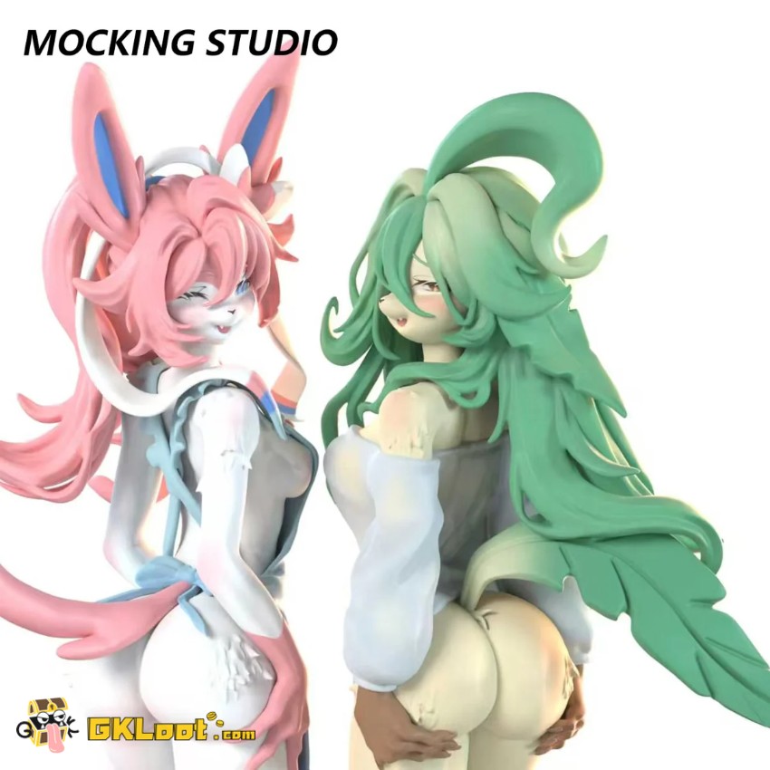 Mocking Studio Pokémon Sylveon & Leafeon Statue - View 20 Mocking Studio Pokémon Sylveon & Leafeon Statue - View 20