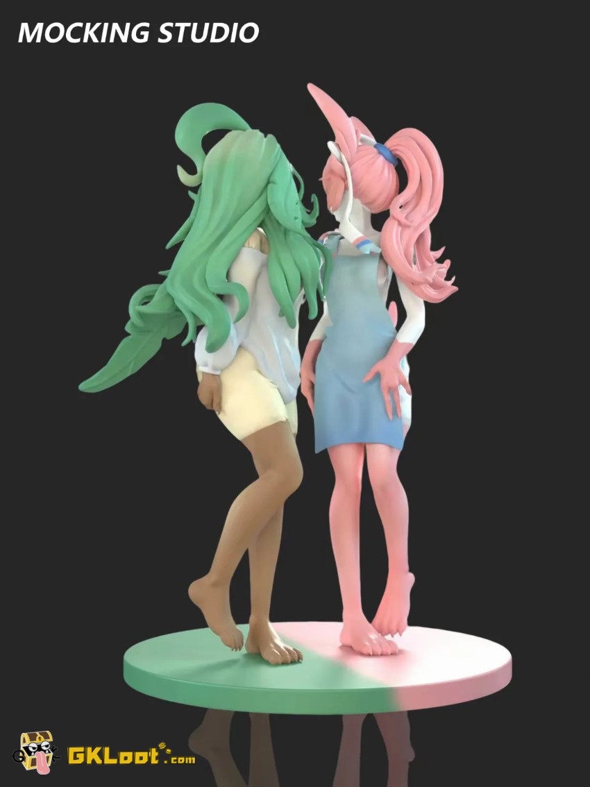 Mocking Studio Pokémon Sylveon & Leafeon Statue - View 16 Mocking Studio Pokémon Sylveon & Leafeon Statue - View 16