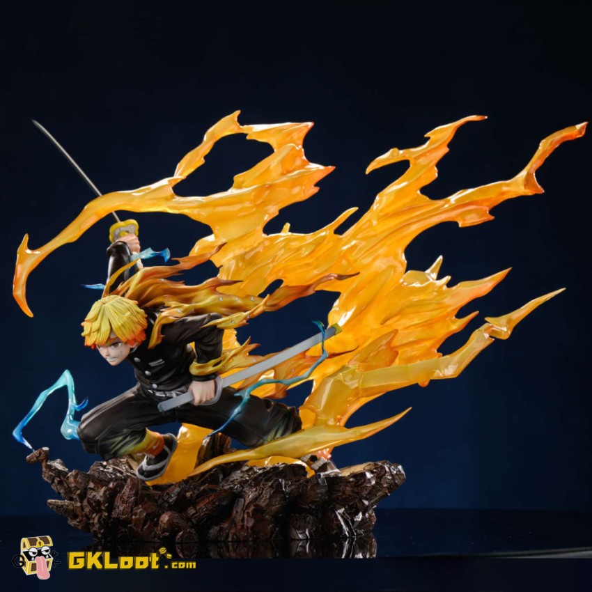 Lin Long Studio Demon Slayer Zenitsu Agatsuma Statue w/ LED - View 1 Lin Long Studio Demon Slayer Zenitsu Agatsuma Statue w/ LED - View 1