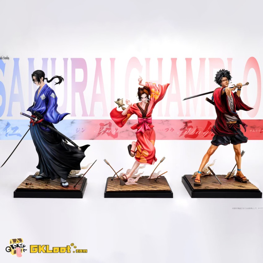 Mahakala Studio 1/6 Samurai Champloo Mugen & Jin & Fuu Statue - View 1 Mahakala Studio 1/6 Samurai Champloo Mugen & Jin & Fuu Statue - View 1