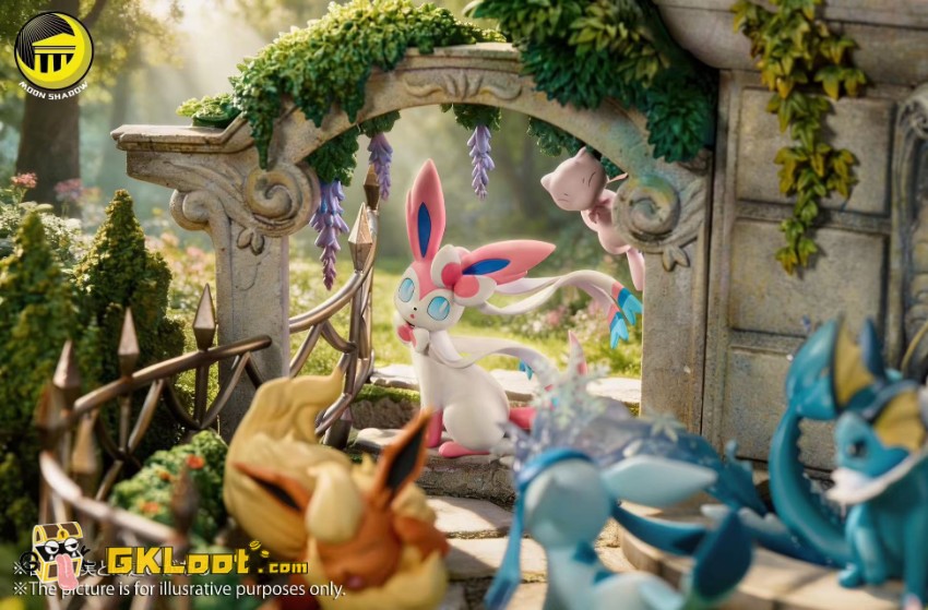 Moon Shadow Studio Pokémon Eevee Family Statue - View 6 Moon Shadow Studio Pokémon Eevee Family Statue - View 6