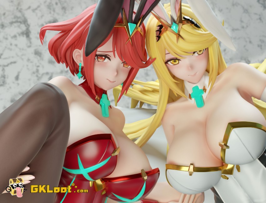 NTR Studio 1/6 Xenoblade Chronicles Mythra & Pyra Statue - View 8 NTR Studio 1/6 Xenoblade Chronicles Mythra & Pyra Statue - View 8