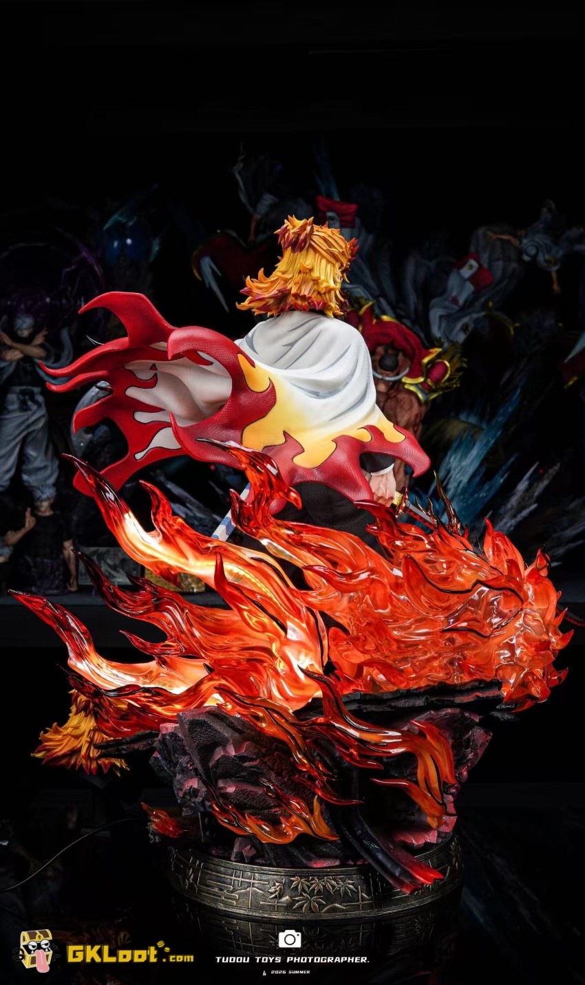 Zayico Studio Demon Slayer Rengoku Kyoujurou Statue w/ LED - View 4 Zayico Studio Demon Slayer Rengoku Kyoujurou Statue w/ LED - View 4