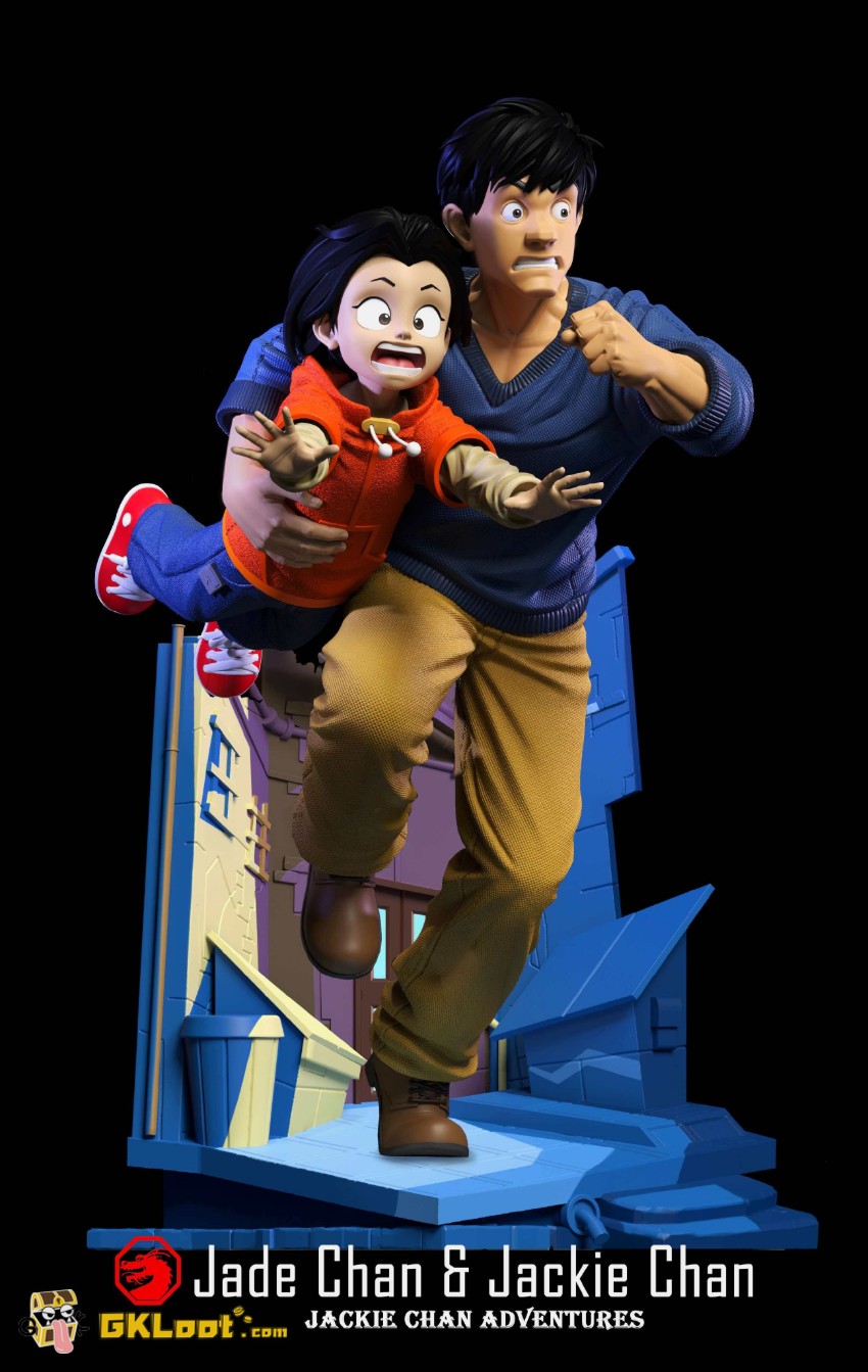 12 Talisman Studio Jackie Chan Adventures Jackie Chan & Jade Chan Statue - View 7 12 Talisman Studio Jackie Chan Adventures Jackie Chan & Jade Chan Statue - View 7