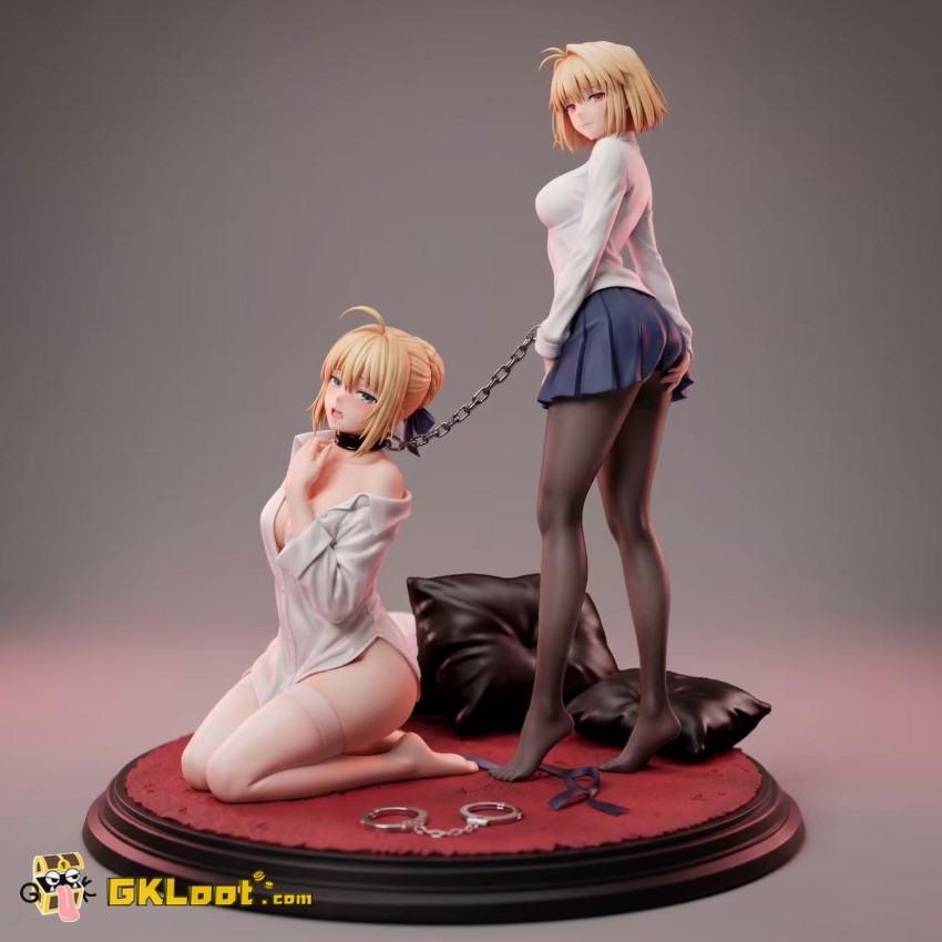 Sea King Studio 1/6 Fate/Stay Night Saber Artoria Pendragon & Arcueid Brunestud Statue - View 1 Sea King Studio 1/6 Fate/Stay Night Saber Artoria Pendragon & Arcueid Brunestud Statue - View 1