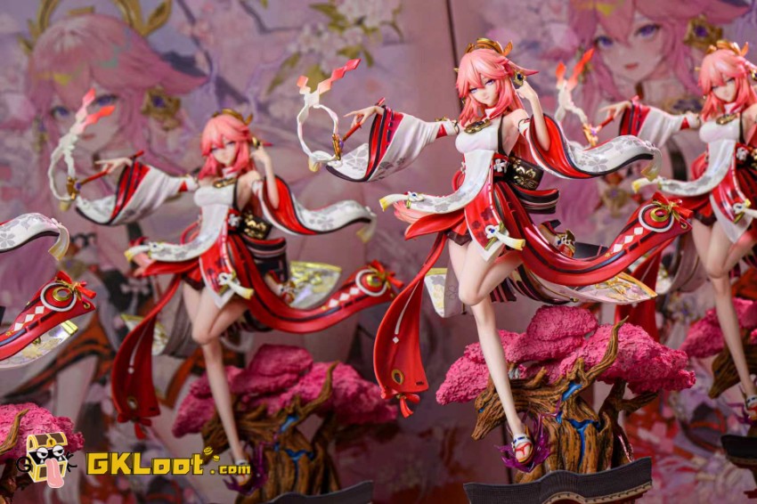 Hakimi Studio 1/6 Genshin Impact Yae Miko & Raiden Shogun Statue - View 8 Hakimi Studio 1/6 Genshin Impact Yae Miko & Raiden Shogun Statue - View 8