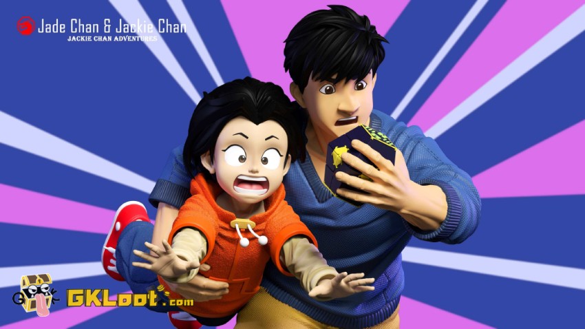 12 Talisman Studio Jackie Chan Adventures Jackie Chan & Jade Chan Statue - View 2 12 Talisman Studio Jackie Chan Adventures Jackie Chan & Jade Chan Statue - View 2