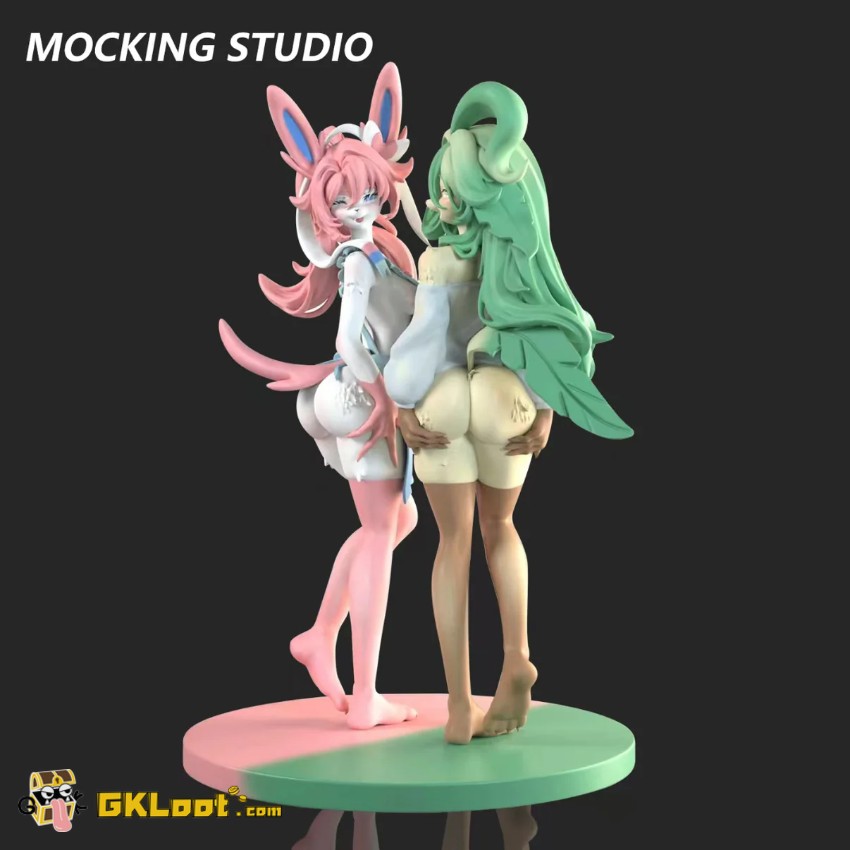 Mocking Studio Pokémon Sylveon & Leafeon Statue - View 19 Mocking Studio Pokémon Sylveon & Leafeon Statue - View 19