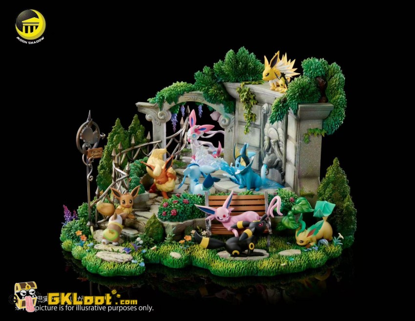 Moon Shadow Studio Pokémon Eevee Family Statue - View 9 Moon Shadow Studio Pokémon Eevee Family Statue - View 9
