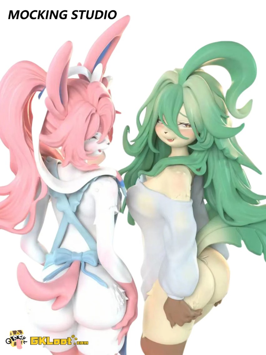 Mocking Studio Pokémon Sylveon & Leafeon Statue - View 15 Mocking Studio Pokémon Sylveon & Leafeon Statue - View 15