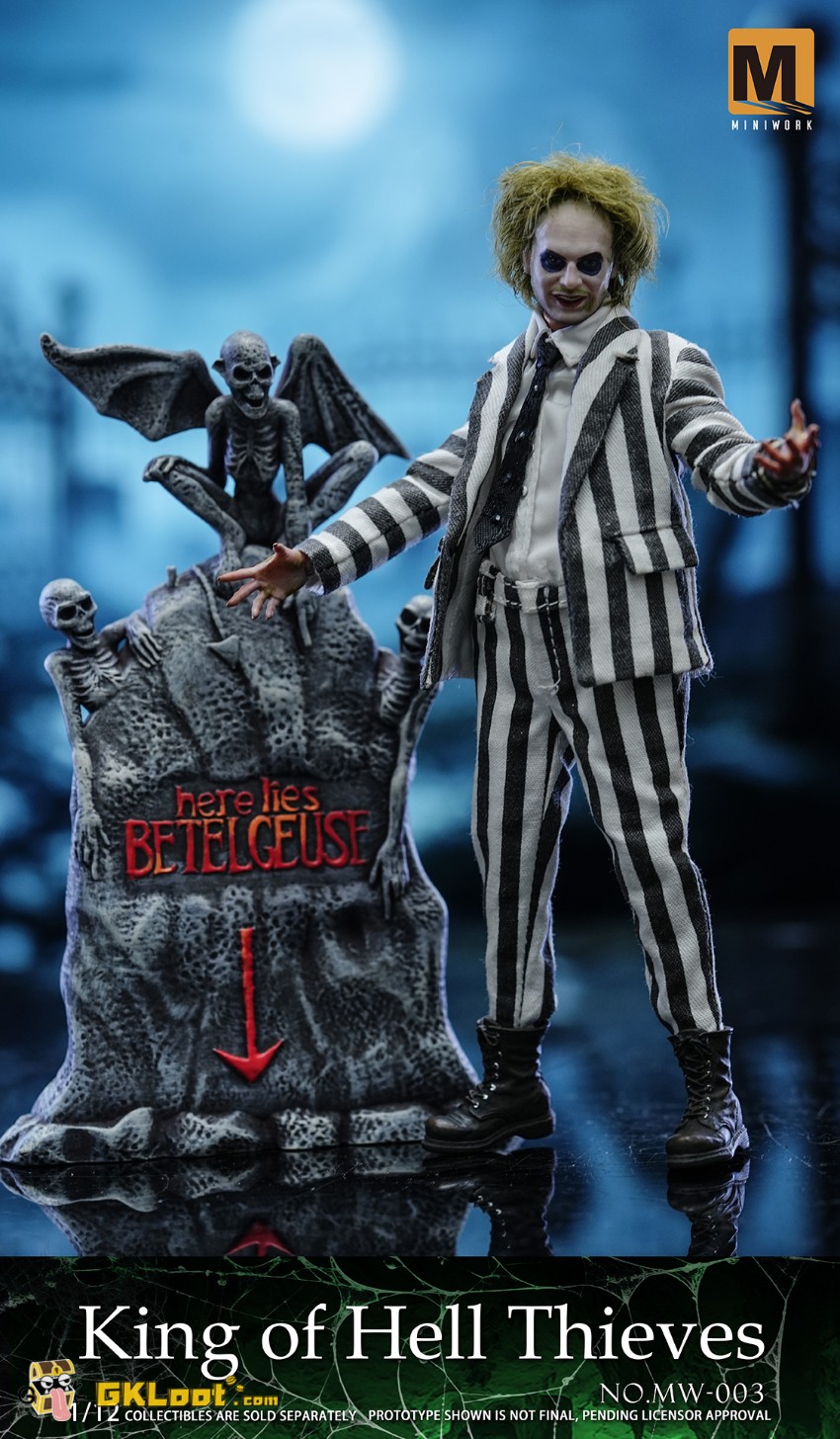 MINIWORK Studio 1/12 Beetlejuice Beetlejuice Action Figure - View 9 MINIWORK Studio 1/12 Beetlejuice Beetlejuice Action Figure - View 9