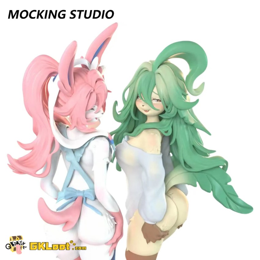 Mocking Studio Pokémon Sylveon & Leafeon Statue - View 21 Mocking Studio Pokémon Sylveon & Leafeon Statue - View 21