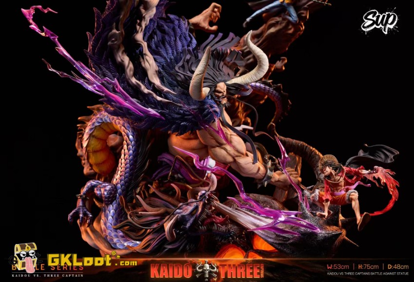 Sup Studio One Piece Kaidou VS Three Captains Statue - View 6 Sup Studio One Piece Kaidou VS Three Captains Statue - View 6