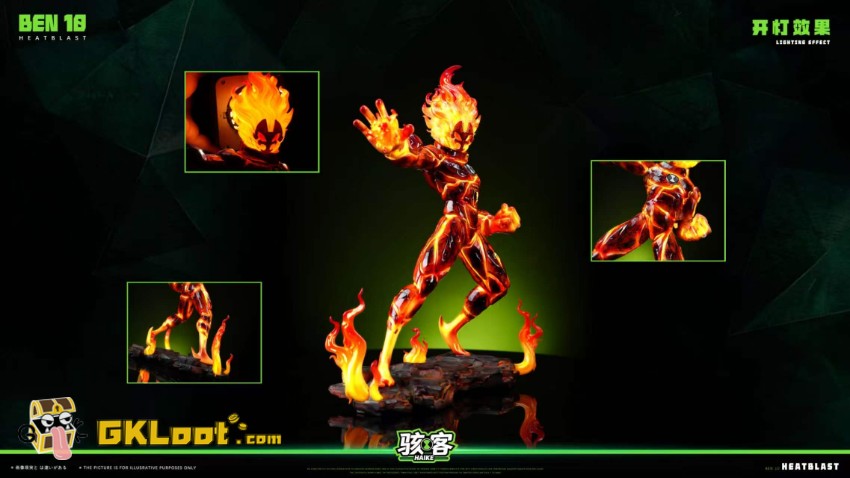 HAIKE Studio Ben 10 Heatblast & Diamondhead Statue - View 13 HAIKE Studio Ben 10 Heatblast & Diamondhead Statue - View 13