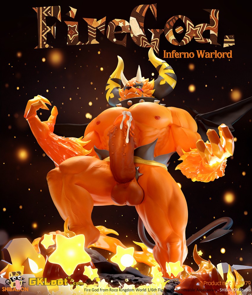 Shibadon Studio 1/6 Roco Kingdom Huoshen Statue w/ LED - View 2 Shibadon Studio 1/6 Roco Kingdom Huoshen Statue w/ LED - View 2